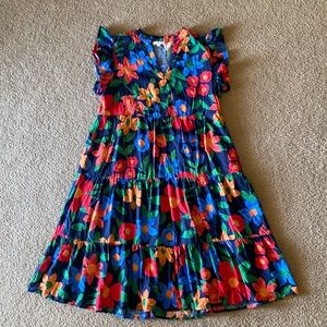 Ruffle Sleeve Floral Dress 1X